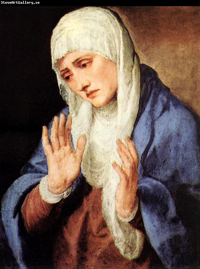 TIZIANO Vecellio Mater Dolorosa (with outstretched hands) aer